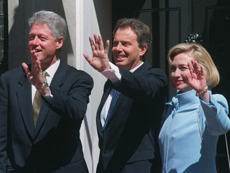 Image of Tony Blair and the Clintons, who play large roles in Century of the Self